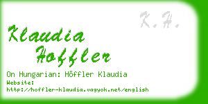 klaudia hoffler business card